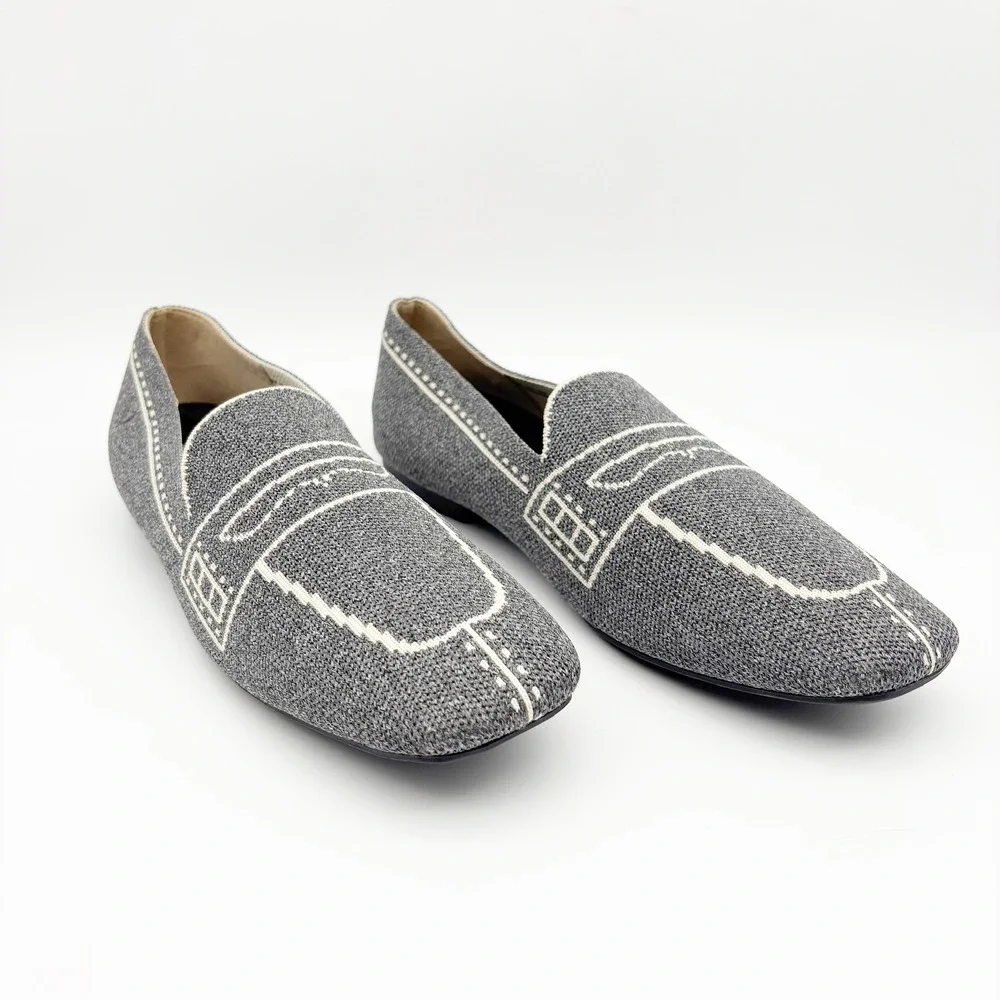 NWB Vivaia Sierra Slip On Washable Loafers in Gray Size 40 - Picture 4 of 16